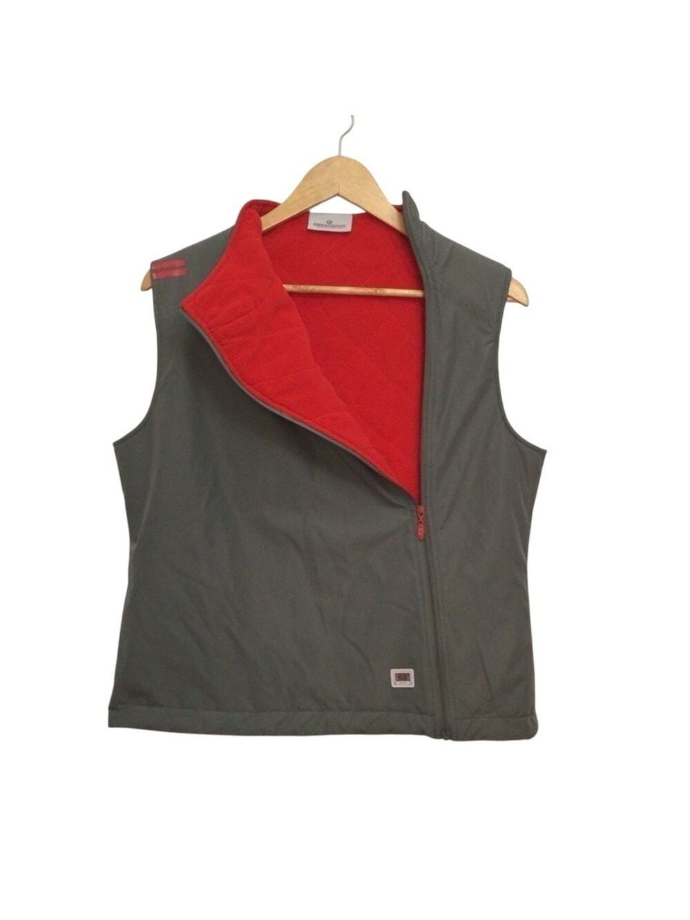 SERGIO Tacchini quiled vest Track a court lab sleeveless orange khaki medium